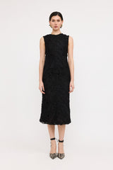 CLEO TEXTURED MIDI DRESS