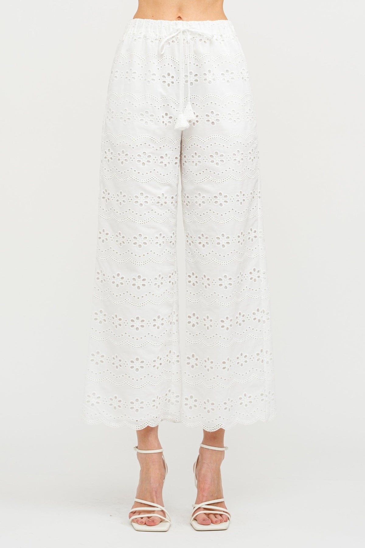 MANDY BIARRITZ EMBROIDERED PANTS