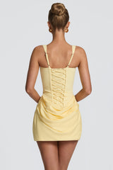 Solid Tie-Up Slip Mini Dress