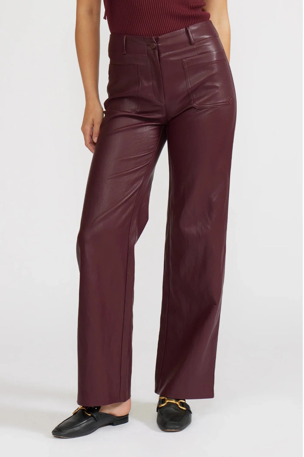 REEVE FAUX LEATHER PANTS