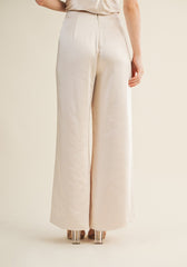 STASSIE WIDE-LEG SATIN PANTS