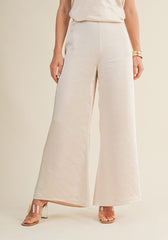 STASSIE WIDE-LEG SATIN PANTS