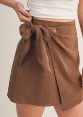 CARLY BROWN WRAP SKORT