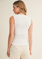 SHELBY V-NECK TEXTURED TOP