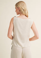 HANNAH TWISTED SHOULDER TOP