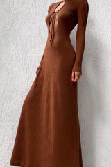 SNDYS Tallulah Maxi Dress Chestnut