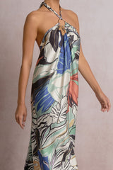 Botanical Halter Dress