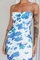 You're My Sunshine Tie-Up Back Midi Dress Blue