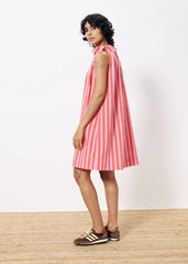 AELIA PINK STRIPED MINI DRESS