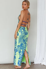 Fiji Feeling Midi Dress Tropical Kiwi