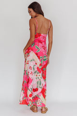 Jaya Floral A-line Maxi Dress Pink