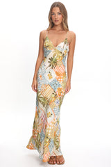 Jaya Floral A-line Maxi Dress Las Palmas