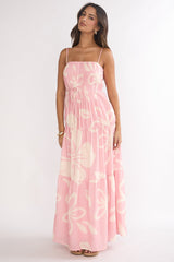 Lysette Pintuck Pleat Maxi Dress Floral