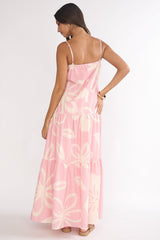 Lysette Pintuck Pleat Maxi Dress Floral