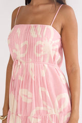 Lysette Pintuck Pleat Maxi Dress Floral