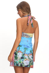 No Ordinary Girl Halterneck Mini Dress Blue