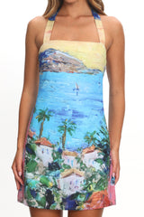 No Ordinary Girl Halterneck Mini Dress Blue