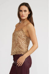 CAMILA CHEETAH RUFFLE TANK