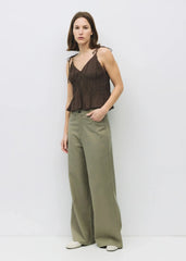 KENDRA CROPPED SLIP-STYLE TOP