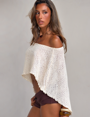 FAIRLEE PONCHO - CREAM