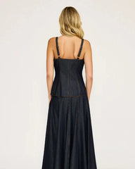 MAEVIE DENIM VEST TOP