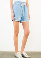 HAILEY PULL-ON BLUE SHORTS