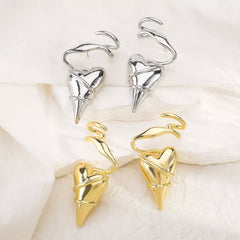 Heart-Shaped Twisted Wire Earrings