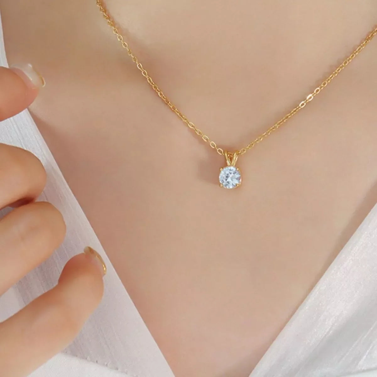 18K Gold-Plated Pendant Necklace