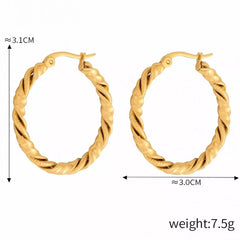 18K Gold-Plated Hoop Earrings