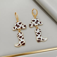 Cowboy Hat and Boot Dangle Earrings