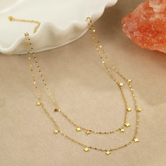18K Gold-Plated Layered Star Charm Necklace