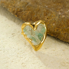 18K Gold-Plated Heart-Shaped Ring