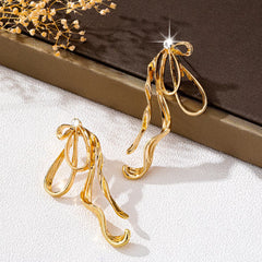 18K Gold-Plated Bow Earrings