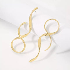 Alloy Spiral Drop Earrings