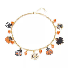 18K Gold-Plated Halloween Charm Necklace
