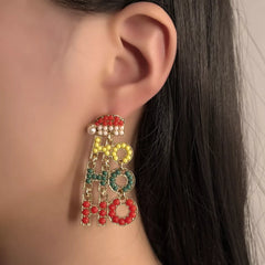 HO HO HO Christmas Drop Earrings