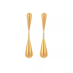 18K Gold-Plated Teardrop Drop Earrings