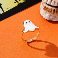 Halloween Ghost 18K Gold-Plated Ring