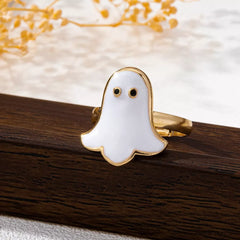 Halloween Ghost 18K Gold-Plated Ring