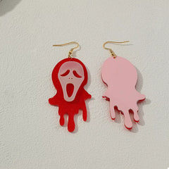 Halloween Ghost Scream Dangle Earrings