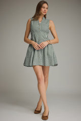 Sadie Gingham Ruffle Hem Mini Dress