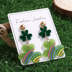 Lucky Clover Dangle Earrings