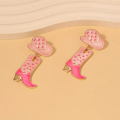 Cowgirl Boot and Hat Dangle Earrings