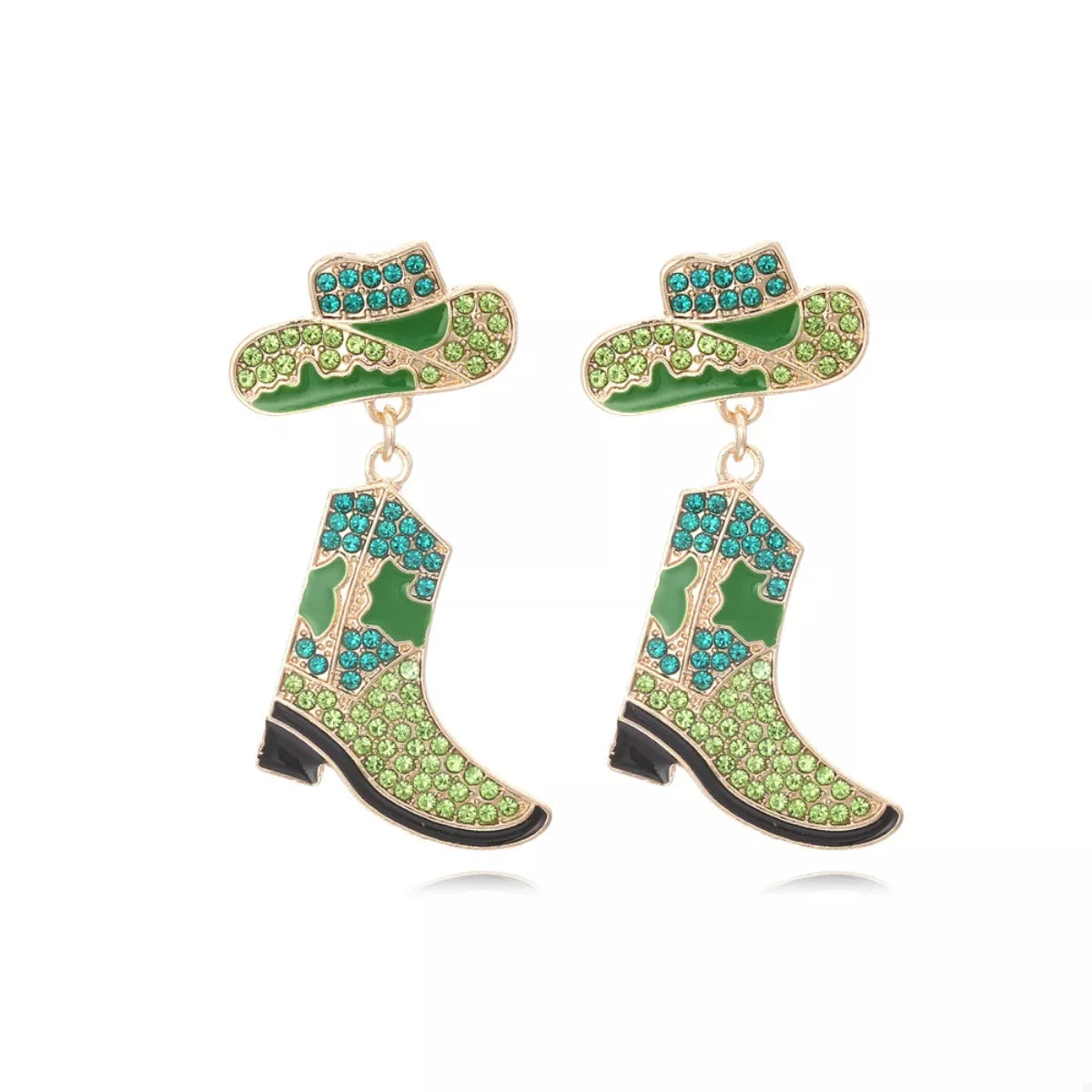 Cowboy Hat and Boot Dangle Earrings