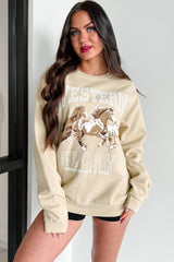 "Western Glory" Graphic Sweatshirt (Golden Flax)