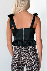Bringing The Class Satin Top (Black)
