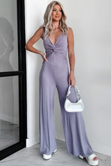 DOORBUSTER Sonoma Sway Twist-Front Jumpsuit (Dusty Plum)