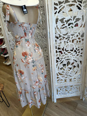 Taupe Tied Midi Dress