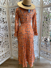 Collard Pleated Dress