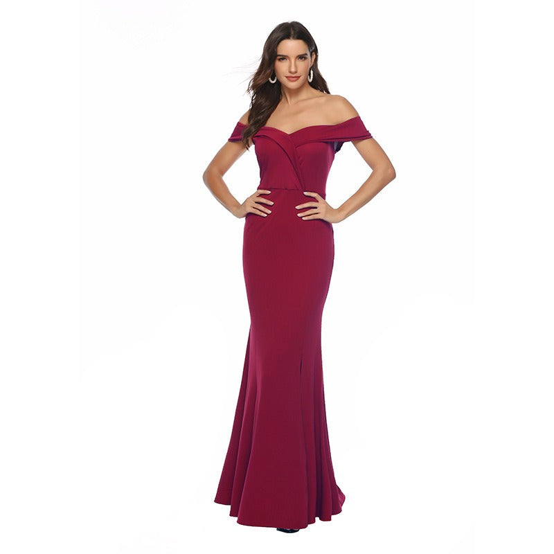 Everylynn Formal Wrap Mermaid Dress